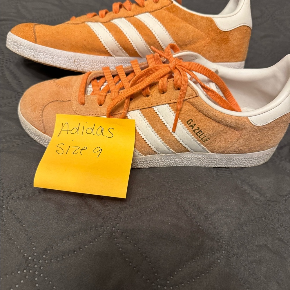 Adidas Gazelle Orange and White Sneakers